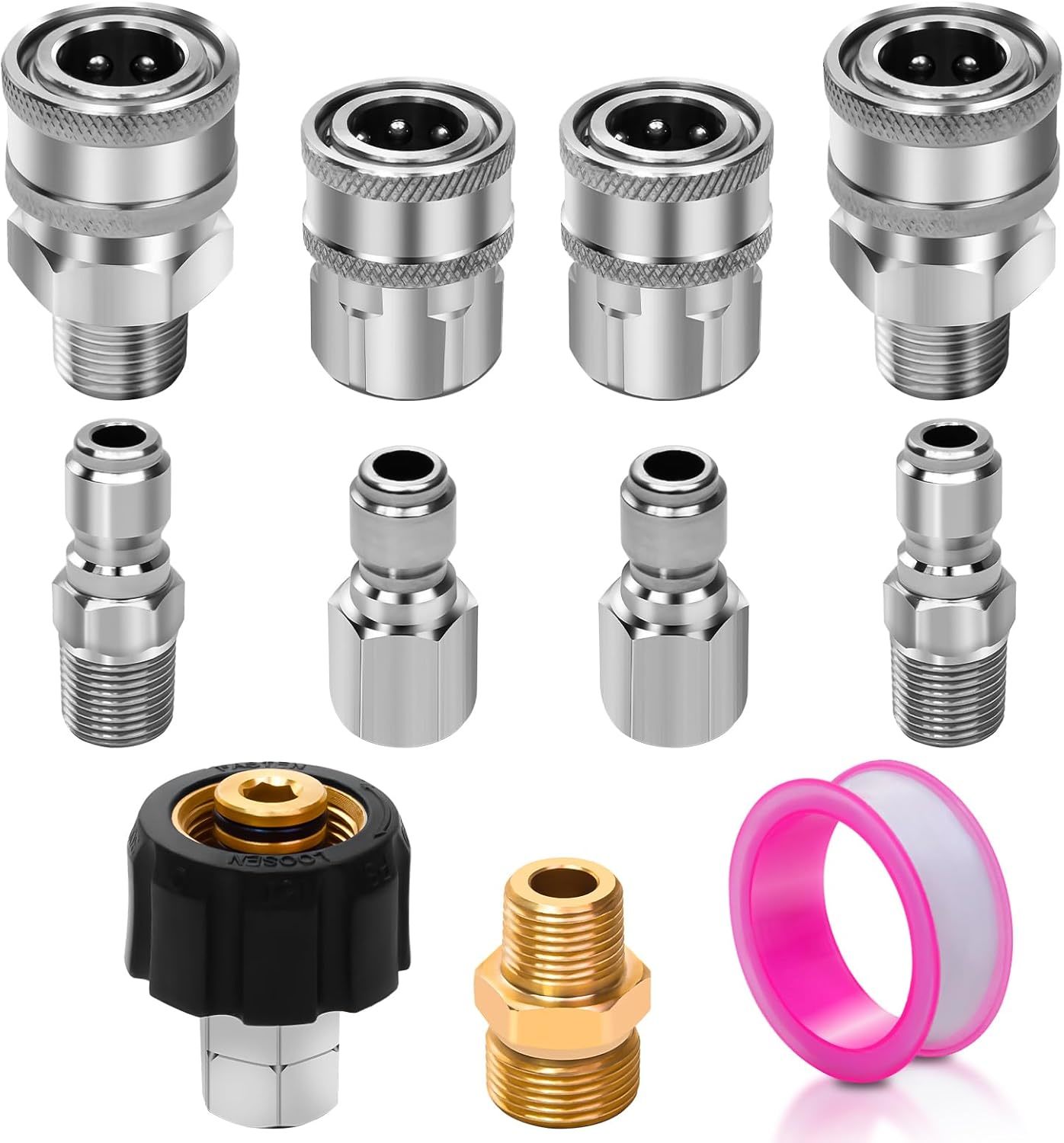 Eleven Pressure Washer Coulpers, 3/8&quot; Quick Connect Fittings For Pressure - $31.94