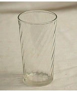 Swirl Glassware by Brockway Clear Drinking Glass Tumbler 3-7/8&quot; Tall Vin... - £8.55 GBP