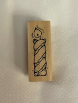 Wooden Rubber Stamp Candle Design - $4.94