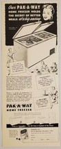 1949 Print Ad PAK-A-WAY Home Freezers Better Meals Schaefer Minneapolis,MN - £9.25 GBP