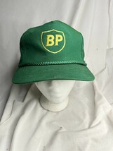 Vintage Yupoong Green BP Bristish Petroluem Hat Cap Green SnapBack Rope - $9.60