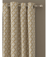 Geometric Textured Linen Blackout Curtains Set of 2 Curtains With Gromme... - £40.91 GBP+