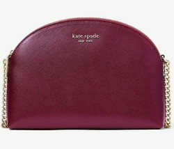 Kate Spade Spencer Burgundy Leather Double Zip Dome Crossbody K4562 NWT ... - £75.17 GBP
