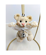 Holiday Bearies/Snow Bearies Christmas White Bear w/Bell Tree Ornament 2... - €11,88 EUR