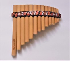 13 Pipes With An Inca Motif, Made Of Natural Bamboo From Peru, With Case - £33.55 GBP