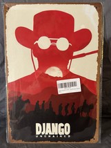 Django Unchained 8x12 Metal Sign Wall Art – Retro Movie Poster Decor - $272.14 MXN