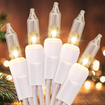 Christmas Lights 100 Count Clear White Wire UL Certified Connectable War... - $223.83 MXN