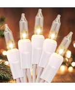 Christmas Lights 100 Count Clear White Wire UL Certified Connectable War... - $223.83 MXN