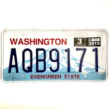 2019 United States Washington Evergreen State Passenger License Plate AQB9171 - £13.23 GBP