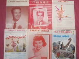Lot Of 6 Sheet Music Dr Dolittle People Empty Arms Climb Ev&#39;ry Mountain [Z132n] - £17.44 GBP