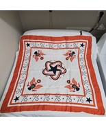 Bicentennial Scarf 1976 25x25&quot; Red White Blue Patriotic Acetate Japan RARE - $32.58 CAD