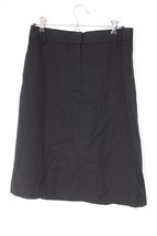 Vtg 90s J Crew 4 Black Wool Skirt Belt Loops Pockets - £20.86 GBP