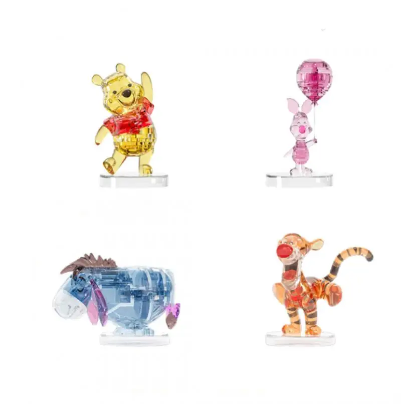 Disney Building Blocks Pooh Bear Ornaments Piglet Gaule Child Transparent Toy - £14.01 GBP