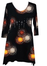 Valentina Signa Embellished 3/4 Sleeve &quot;Solar System&quot; Beaded Tunic - £42.27 GBP