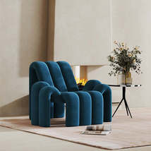 Nordic Living Room Accent Lounge Chair Luxury Design Velvet Modern Italian Faute - £1,422.84 GBP
