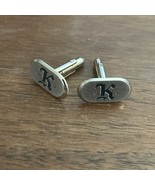 Vtg Gothic Script Style Letter &quot;K&quot; Initial Cufflinks - $16.46 CAD