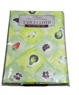HomeTrends Fruit Tablecloth 52&quot;x52&quot; Square Waterproof Vinyl Flannel Back... - $267.43 MXN