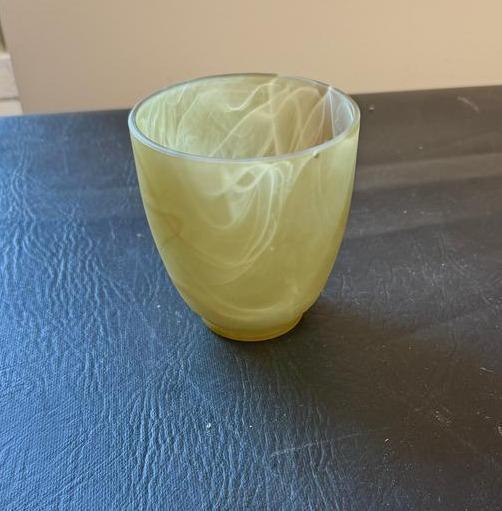 PARTS ONLY Replacement 4&quot; x 4-1/2&quot; Gold Frosted Glass Light Cover - $14.24