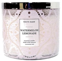 Bath &amp; Body Works Watermelon Lemonade Lace Glass Style Jar3 Wick Candle - $27.18