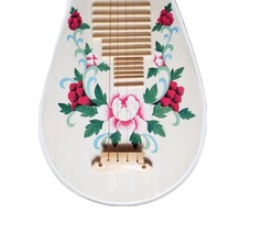 Pipa Red peony pattern Chinese stringed instruments image 3