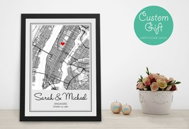 Personalized Engagement Gift for Couples, Custom Anniversary Love Gifts Poster - £19.84 GBP+