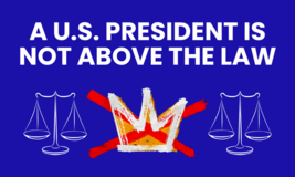 A US President Is Not Above The Law Flag Blue 3x5 FT - $472.42 MXN