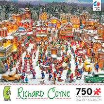 Village Square Christmas Richard Coyne Jigsaw Puzzle 750 pc Ceaco New Se... - $24.70