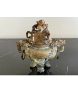 Fine Antique Chinese Carved Jade Tripod Incense Burner Censer - £2,709.08 GBP
