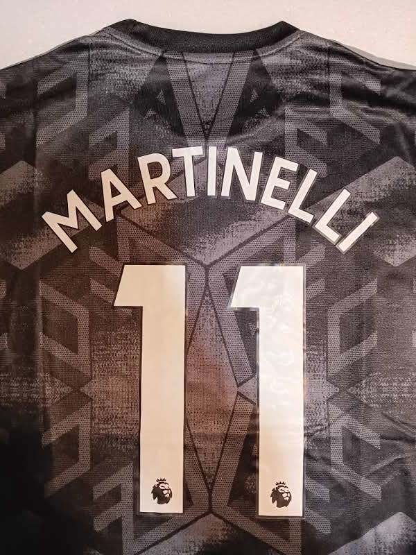 Gabriel Martinelli #11 Arsenal FC EPL Stadium Black Away Soccer Jersey 2022-2023 Item image 2
