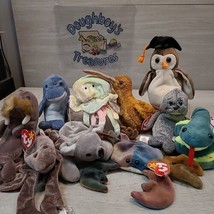 TY Beanie Baby Lot of 10 Vintage 1990&#39;s Retired Stuffed Toy Plush NWT #2 - £11.38 GBP