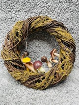 Collection Place &amp; Time Mushroom Wreath Hanging Multicolor Decoration - £18.57 GBP