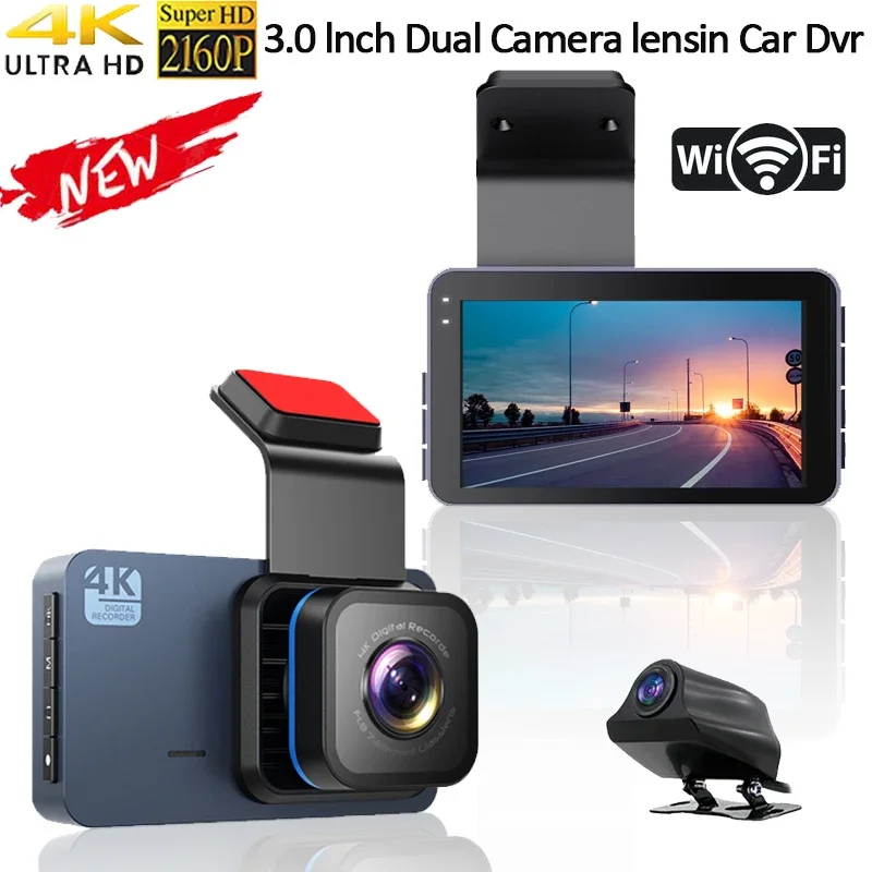 4K Dash Cam for Cars Front and Rear View Camera for Vehicle Car Dvr Video - £18.42 GBP+
