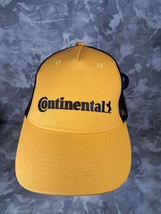 Continental Tire Cap Adjustable Strap Baseball Mesh Hat  Black Gold 3tree - $11.54
