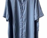 Maggie McNaughton Plus Size 2X Kimono Style Blue Embroidered Blouse Shor... - £12.00 GBP