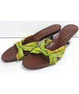 DONALD J PLINER Sandles Womens 8 N Knot Tie Dye Heels Open Toe Shoes Gre... - $74.01