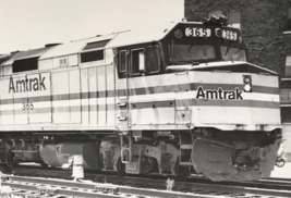 Amtrak Railroad #365 #366 F40PH-2 Electromotive Train 6 B&amp;W Photo Galesburg IL - £7.49 GBP