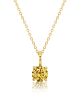 Authentic Crislu November Birthstone Charm Pendant in Gold - Citrine - £66.47 GBP