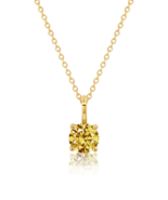 Authentic Crislu November Birthstone Charm Pendant in Gold - Citrine - £65.39 GBP