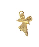 Vintage Robyn Rush RR Gold Tone Angel Bell Pin Brooch Signed Costume Jew... - $21.28