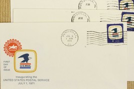 Vintage Postal History 1971 FDC Cancel Inaugurating US Mail Postal Service - £9.59 GBP