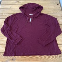 Maurice’s NWT $29 Women’s Ribbed Hoodie Top Size XL Maroon M10 - £13.88 GBP