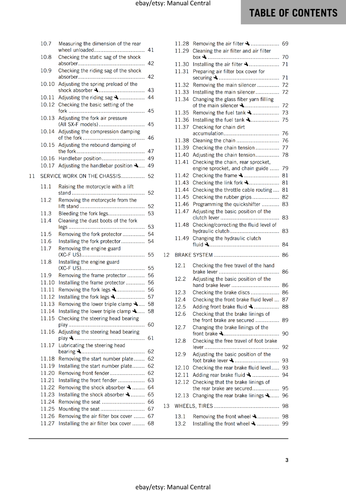 KTM 2024 - 250 SX-F XC-F - OWNERS MANUAL USER GUIDE Item image 4