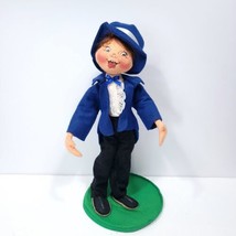 Annalee 13" Jack Suit Bow Tie 1999 Boy Man Blue Top Hat Posable Plush Figure - $41.57