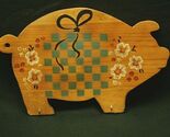 Stitch 'n Thyme Wooden Board Pig Key Ring Holder Country Farm Home Decor - $24.74