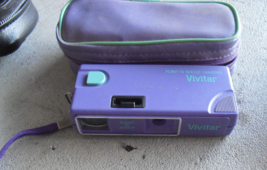 Vintage Avon Promo Purple Camera Vivitar Point n Shoot  with Case - $28.71