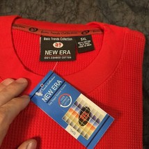 New Long Sleeve Waffle Knit Shirt Red 5XL New Era Vtg Nos - £10.61 GBP