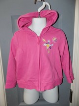 Hanna Andersson Pink Zip Up Flower Hoodie Size 90 Girl&#39;s EUC - £14.99 GBP