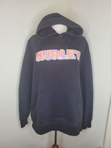 Women&#39;s Hurley Black hoodie sweatshirt pink graphic large LN - £11.60 GBP