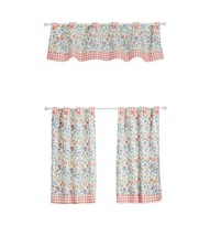 Pioneer Woman ~ MAZIE ~ Three (3) Piece Curtain Set ~ Tiers 30&quot; x 36&quot; &amp; Valance - £29.98 GBP