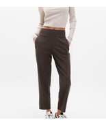 Athleta Endless High Rise Pant Truffle Brown Stretch 12T Textured Tapere... - $56.16 CAD